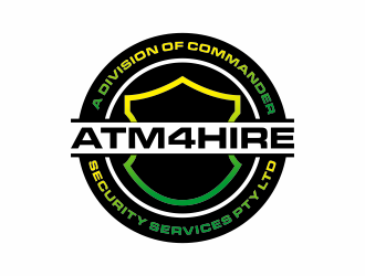 ATM4HIRE A Division of Commander Security Services Pty Ltd logo design by hidro