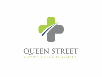 Easy script compounding pharmacy or Queen street Compounding Pharmacy logo design by up2date