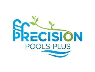 Precision Pools Plus  logo design by ansh