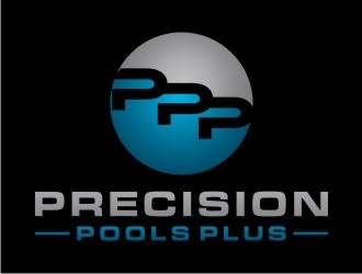 Precision Pools Plus  logo design by bricton