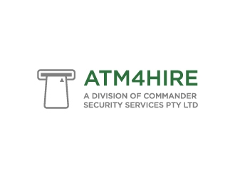 ATM4HIRE A Division of Commander Security Services Pty Ltd logo design by dibyo