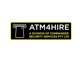 ATM4HIRE A Division of Commander Security Services Pty Ltd logo design by dibyo
