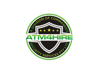 ATM4HIRE A Division of Commander Security Services Pty Ltd logo design by Zeratu