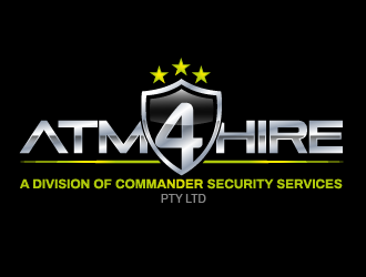 ATM4HIRE A Division of Commander Security Services Pty Ltd logo design by prodesign