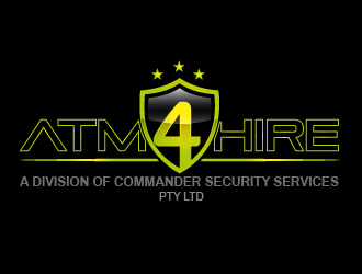 ATM4HIRE A Division of Commander Security Services Pty Ltd logo design by prodesign