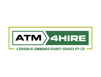 ATM4HIRE A Division of Commander Security Services Pty Ltd logo design by akilis13