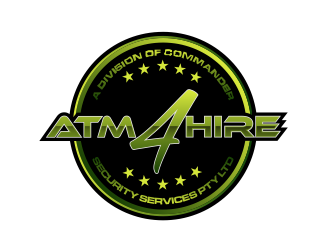 ATM4HIRE A Division of Commander Security Services Pty Ltd logo design by Cekot_Art