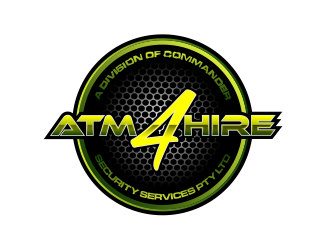 ATM4HIRE A Division of Commander Security Services Pty Ltd logo design by Cekot_Art