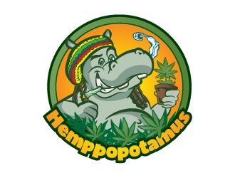 Hemppopotamus logo design by ARALE