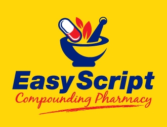 Easy script compounding pharmacy or Queen street Compounding Pharmacy logo design by kgcreative