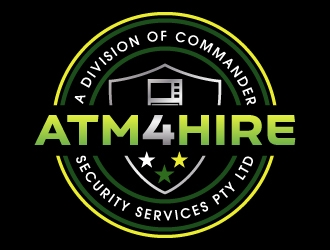 ATM4HIRE A Division of Commander Security Services Pty Ltd logo design by jaize