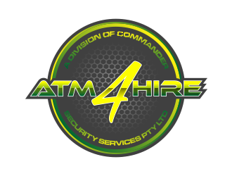 ATM4HIRE A Division of Commander Security Services Pty Ltd logo design by Cekot_Art
