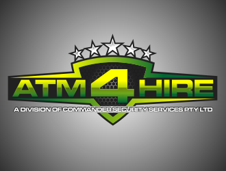 ATM4HIRE A Division of Commander Security Services Pty Ltd logo design by Cekot_Art