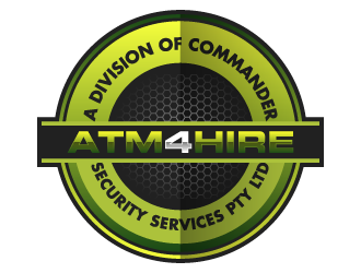ATM4HIRE A Division of Commander Security Services Pty Ltd logo design by pencilhand