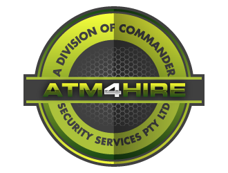 ATM4HIRE A Division of Commander Security Services Pty Ltd logo design by pencilhand