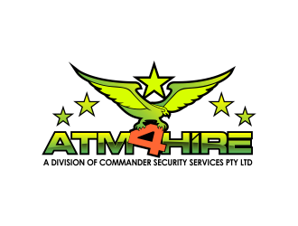 ATM4HIRE A Division of Commander Security Services Pty Ltd logo design by ROSHTEIN