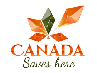 Canada Saves Here logo design by LogoInvent