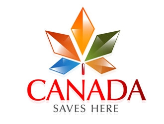 Canada Saves Here logo design by LogoInvent