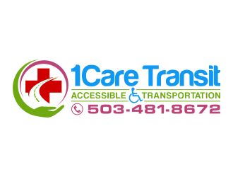 1 Care Transit logo design by Dakon