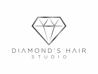 Diamonds Hair Studio logo design by Mahrein