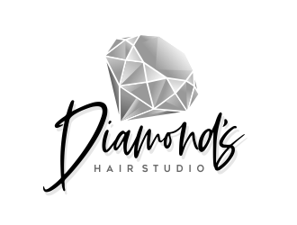 Diamonds Hair Studio logo design by AisRafa