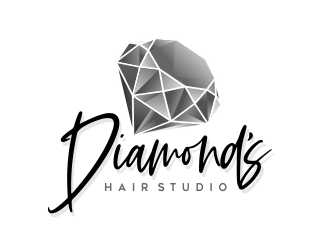 Diamonds Hair Studio logo design by AisRafa