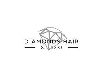 Diamonds Hair Studio logo design by haidar