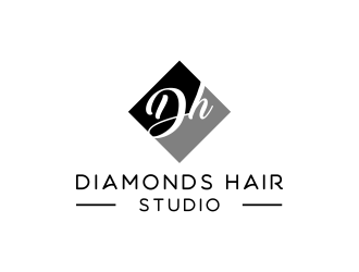 Diamonds Hair Studio logo design by haidar