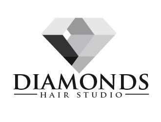 Diamonds Hair Studio logo design by shravya