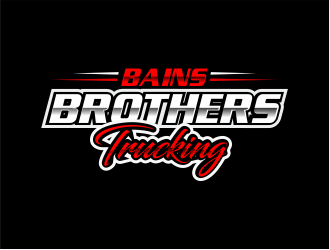 BAINS BROTHERS TRUCKING / BAINS BROS TRUCKING logo design by Girly