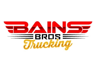 BAINS BROTHERS TRUCKING / BAINS BROS TRUCKING logo design by daywalker