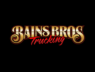 BAINS BROTHERS TRUCKING / BAINS BROS TRUCKING logo design by VhienceFX