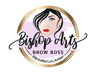 Bishop Arts Brow Boss logo design by DesignPal