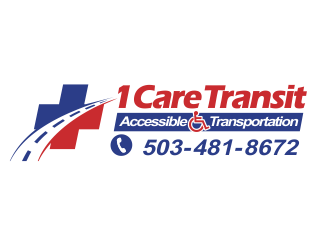 1 Care Transit logo design by YONK