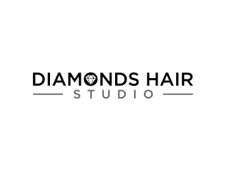 Diamonds Hair Studio logo design by ammad