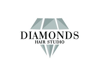 Diamonds Hair Studio logo design by Touseef