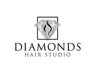 Diamonds Hair Studio logo design by Touseef