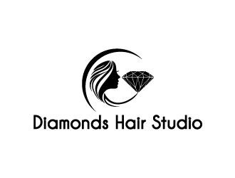 Diamonds Hair Studio logo design by Webphixo