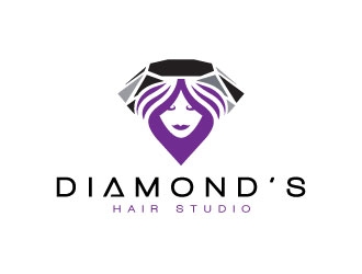 Diamonds Hair Studio logo design by sanworks