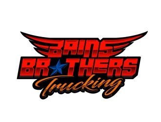 BAINS BROTHERS TRUCKING / BAINS BROS TRUCKING logo design by DreamLogoDesign
