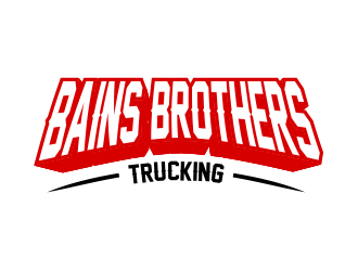 BAINS BROTHERS TRUCKING / BAINS BROS TRUCKING logo design by Girly