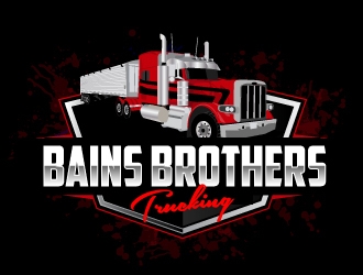 BAINS BROTHERS TRUCKING / BAINS BROS TRUCKING logo design by ElonStark