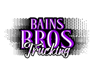 BAINS BROTHERS TRUCKING / BAINS BROS TRUCKING logo design by DreamLogoDesign