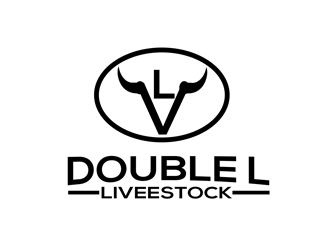 Double L Livestock logo design by bougalla005