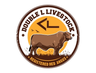 Double L Livestock logo design by Suvendu