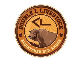 Double L Livestock logo design by Suvendu