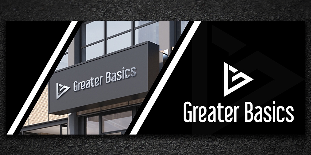 Greater Basics logo design by Gelotine