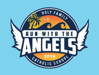 Run with the Angels logo design by REDCROW