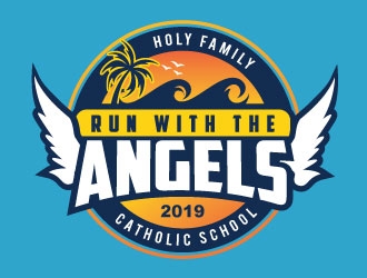 Run with the Angels logo design by REDCROW