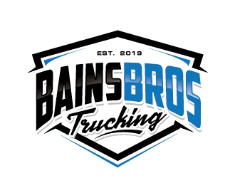 BAINS BROTHERS TRUCKING / BAINS BROS TRUCKING logo design by REDCROW